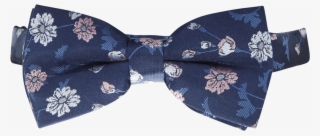 Navy Floral Bow Tie - Paisley