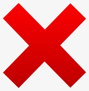 Big Red X - Red X Mark Transparent Background