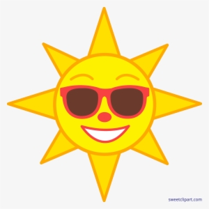 Vector Free Library Clip Art Sweet - Sun Clipart With Sunglasses