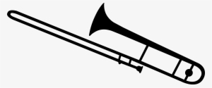 Black Trombone Silhouette - Trombone