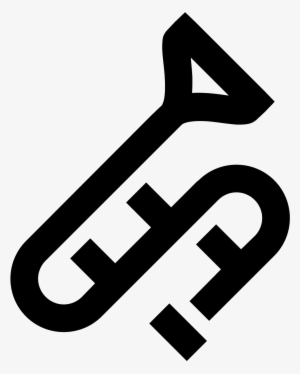 Musical Instrument Stylized As An S-curve With A Triangular - Sign