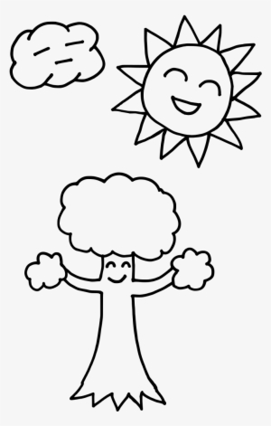 Open - Coloring Pages Of Trees And Sun