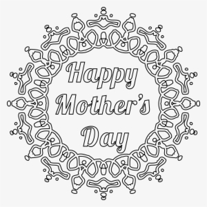 Abstract Happy Mothers Day Coloring Pages - Flower Mothers Day Drawings