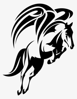 Vector Black And White Library Image Result For Pegasus - Photography Creations Logo