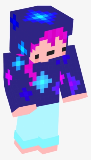 Galaxy Minecraft Skin For Derpy Girls - Minecraft Derp Girl Skin