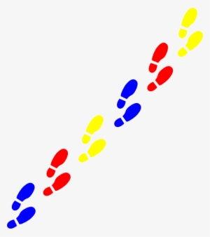 Graphic Library Colored Foot Prints Clip Art At Clker - Colorful Footprints Png