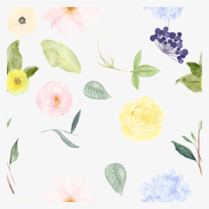 Watercolor Flowers Fabric By Peacefuldreams On Spoonflower - Watercolor Painting
