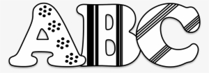 Picture Royalty Free Download Abc Blocks Clipart Black - Abc Clipart Black And White