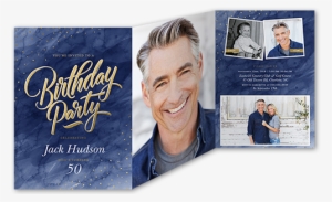 Watercolor Years, Square, Blue - Flyer