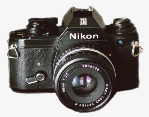 Nikon Vintage Camera Sticker Black - Nikon