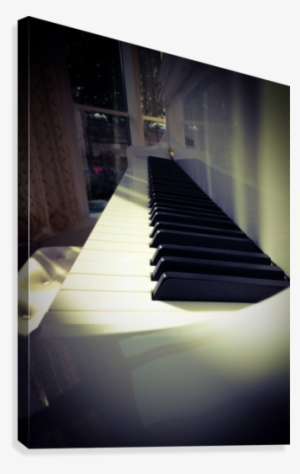 Sun Rays Canvas Print - Musical Keyboard