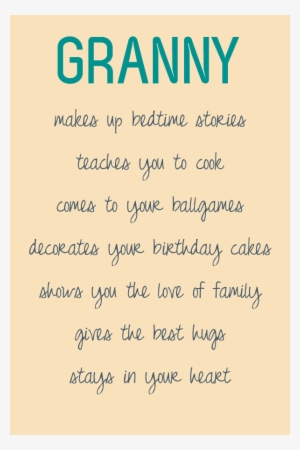 Grandmother Clipart Granddaughter Quote - Quotes About Your Granny