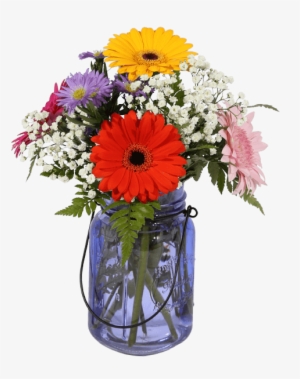 Mini Gerbera Vase, Purple - Bouquet