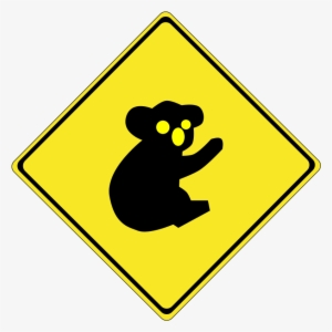 Warning Koalas Ahead - Crosswalk Sign