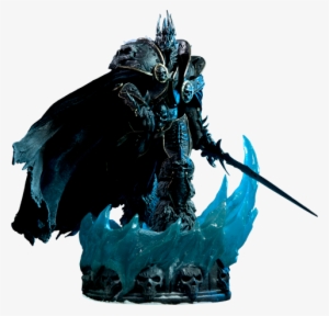 19" World Of Warcraft Polystone Statue Arthas - World Of Warcraft Arthas 1:5 Scale Statue By Sideshow