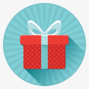 Birthday Present Clipart Turquoise Red - Present Png Icon