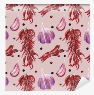 Seamless Pattern With Peppers,garlic - Placemat