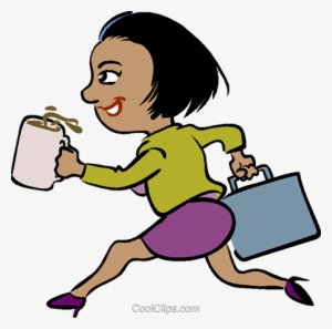 Woman Running Late For Meeting Royalty Free Vector - Running Late Clipart