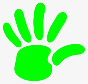 How To Set Use Green Hand Print Clipart