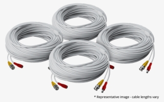 4 Pack Of 250ft High Performance Bnc Video/power Cables - Security Camera Video Cable