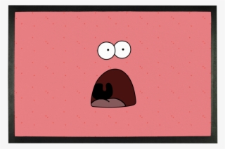 "shocked Patrick Sublimation Doormat\ - Cartoon