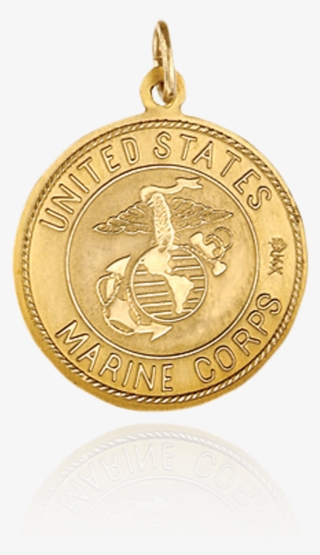 14k Gold Round Saint Christopher Military Medallion - Medalik Złoty Matka Boska