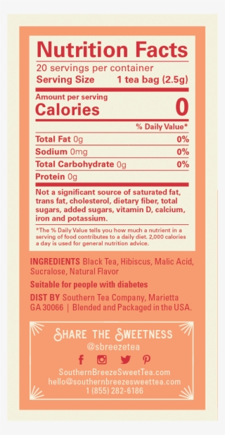 Free Item - Cold Brew Can Nutrition