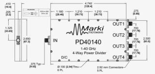 Pd4-0140 Power Divider Package Diagram - Diagram