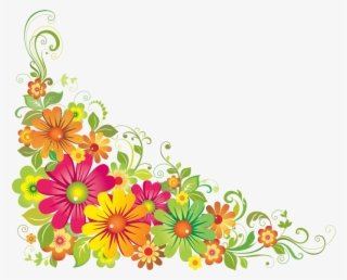Floral Corner Designs Png - Corner Flower Design Png