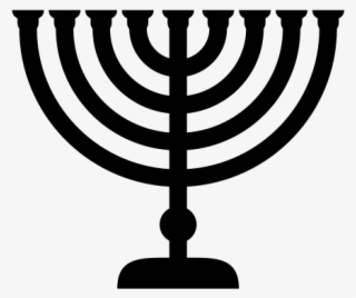 Menorah Rubber Stamp - Red Menorah