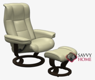 Chelsea Small Stressless Recliner And Ottoman In Paloma - Stressless