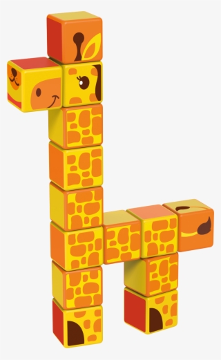 Magicube Geomag Safari Animals Model Giraffe - Magicube Giraffa