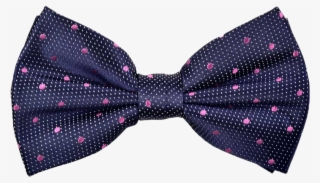 Spotted Marley Bow Tie In Pink - Polka Dot