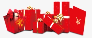 Red Festive Gift Box Decoration Vector