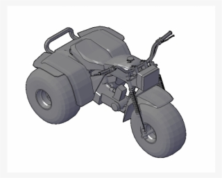 Tri-motorbike 3d Dwg - Motorcycle