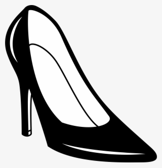 Big Image - Heels Black And White Clipart