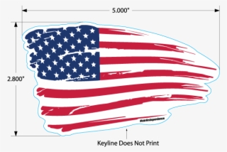 American Flag Graphic Decal - Transparent Background Us Flag Png