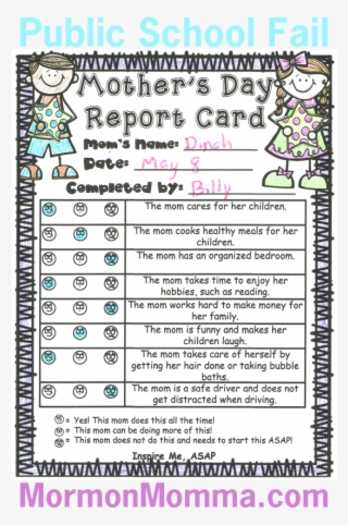Public School Fail - Teachers Day Report Card