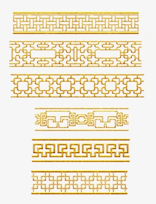 Split Line Gold Border Retro Png And Psd - Military Rank