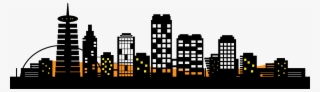 City Silhouette Skyline Clip Art - Silueta Ciudad Vector Png