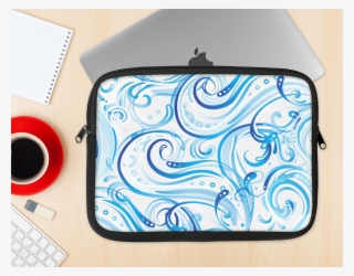The Wild Blue Swirly Vector Water Pattern Ink-fuzed - Apple Macbook Pro