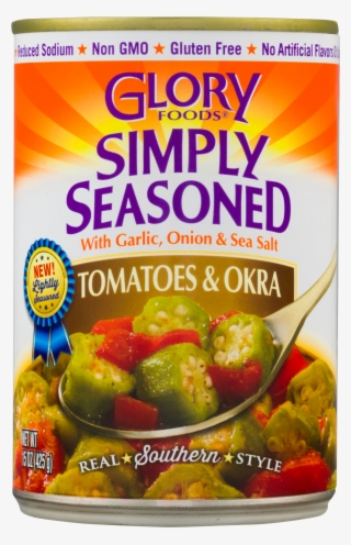 Glory Foods Simply Seasoned Tomatoes & Okra, 15 Oz