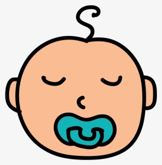Sleeping Baby Icon - Cartoon Baby Pacifier