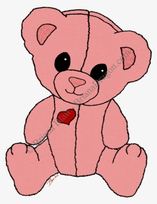Cute And Happy Pink Teddy Bear By Brianadragon - Teddy Bear