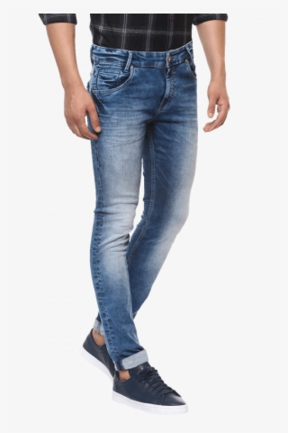 Buy Dark Blue Narrow Fit Jeans Online - Pocket