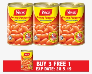 Yeo S Baked Beans In Tomato Sos 3 X 425g 1 X 425g - Convenience Food