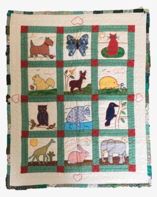 Children's Handmade Quilt Red Terrier - Patchwork