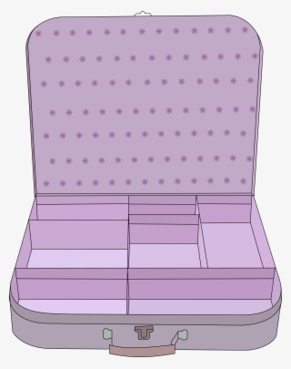 Suitcase, Purple, Open, Compa - Open Suitcase Clipart