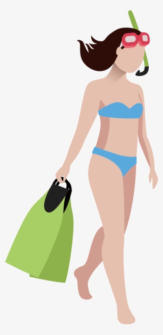 Png Transparent Bikini Clipart Swimming Clothes - صور فتاه تسبح كرتون