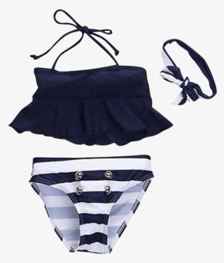 Petite Bello Swimsuit 2t Girls Striped Swimsuit - Strój Kąpielowy Dwuczęściowy Dla Dziewczynki